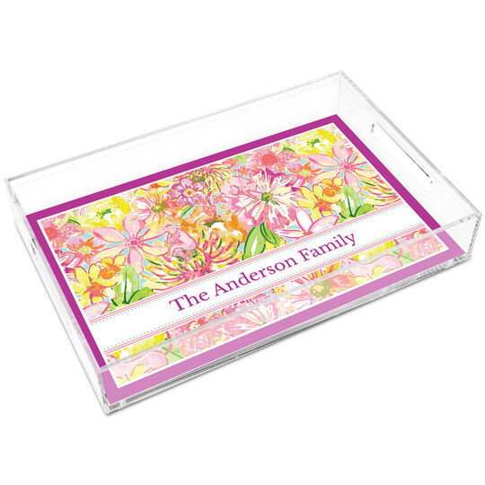 Hidden Monkeys Lucite Tray